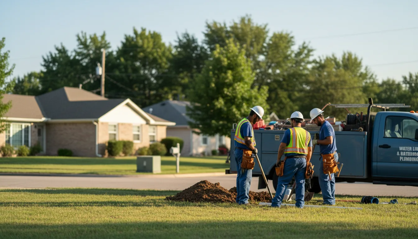 Residential water line and bathroom plumbing service in Ailey, GA